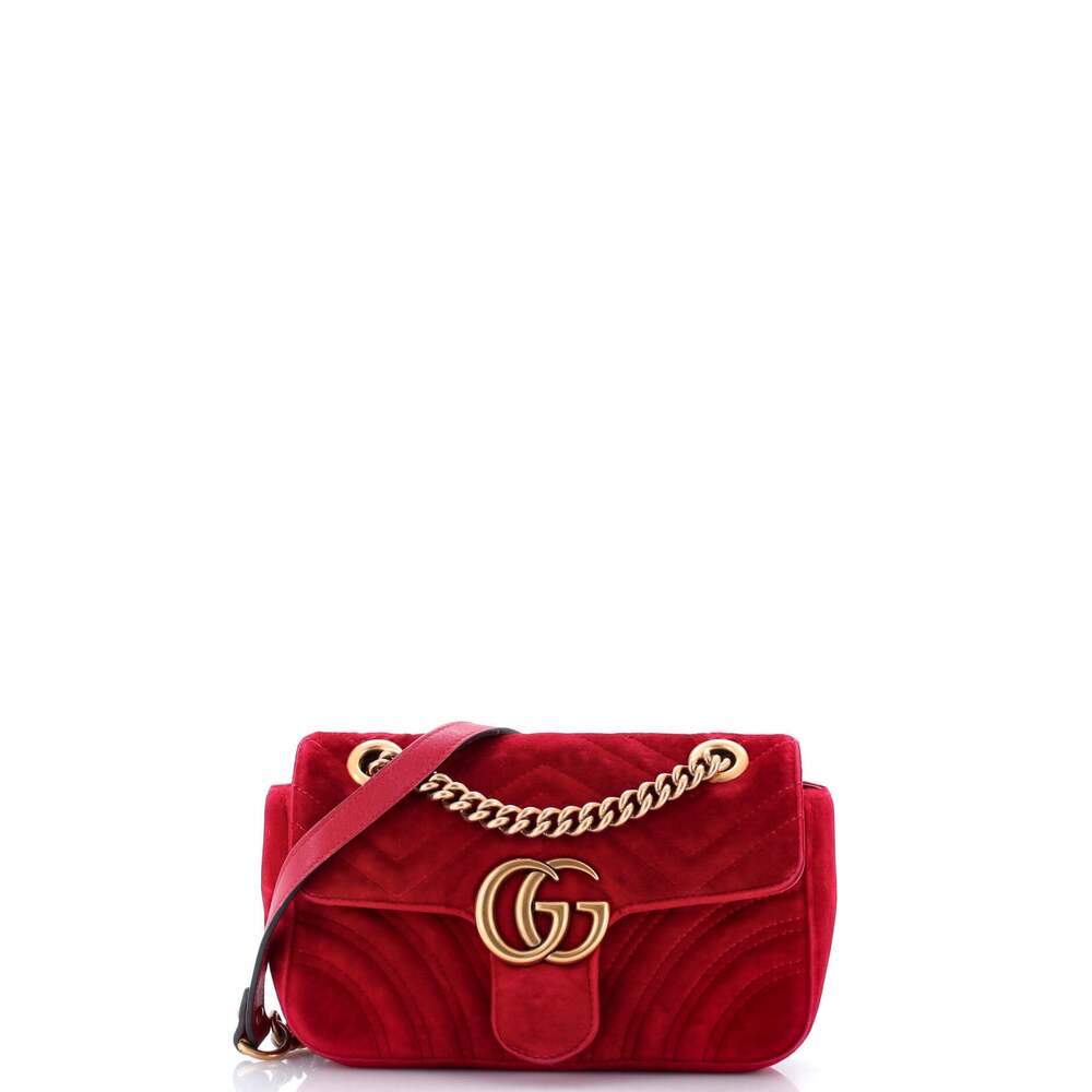 Gucci Gg Marmont Flap Bag Matelasse #244285G93B - Picture 1 of 8